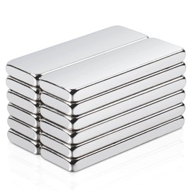 MIN CI Pack of 12 Flat Magnets Strong Large 30 x 10 x 3 mm Neodymium Magnets Extra Strong Rectangular Magnets for Magnetic Board Whiteboard Magnetic Plates Strong Magnets Kitchen Cabinet Office