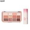 ESPOIR Eye Core Palette + Liquid Cheek Set 2items, Blush#$%Shadow Palette:01 Peach Puree-01 Posh Coral