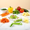 Green Spiral Slicer Portable Cucumber Potato Carrot Slicer Cutter Manual