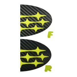 JDMFV Acid Green Carbon Fiber EMBLEM Overlays PRECUT Badge F/R (fits 15-21 W-R-X-S-T-I