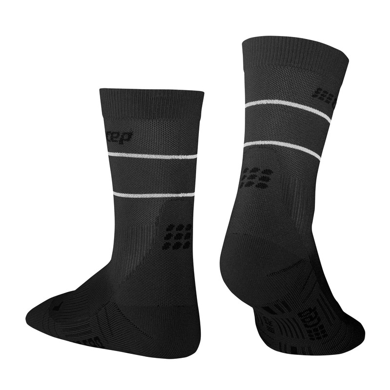CEP Reflective Compression Mid Cut Socks for Women, Reflective Running
