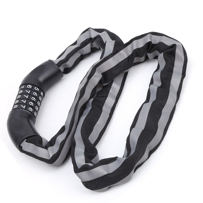 Bike Antitheft Coded Lock Bicycle Cable Lock Keyless Five Password