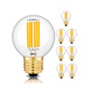 CRLight 6W Dimmable Edison E26 LED Globe Bulb G16.5 2700K,