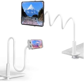 HAPVITAL Smartphone Stand, Mobile Stand, Smartphone Stand, Smartphone While Sleeping, Online Class, Smartphone Arm Stand, Flexible, 360 Rotation, Reinforced Base, Stability, Bed Stand, 4-10.6 Inches,