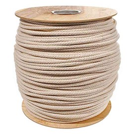 ROPE & CORD Solid Braided Cotton Sash Cord- Natural and Black