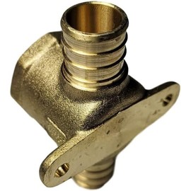 1 Piece XFITTING 3/4'' Pex x 3/4'' Pex x 3/4'' Female Tee Drop Ear, Brass Crimp Fitting, Pex B 0.75 Inch