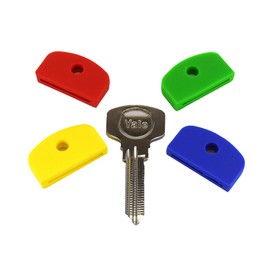 Set of 12 Coloured Large Square Headed Identifying Key caps for Yale Keys