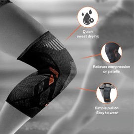 Tynor Knee Cap Air Pro, Black & Green, Medium, Pack of 2