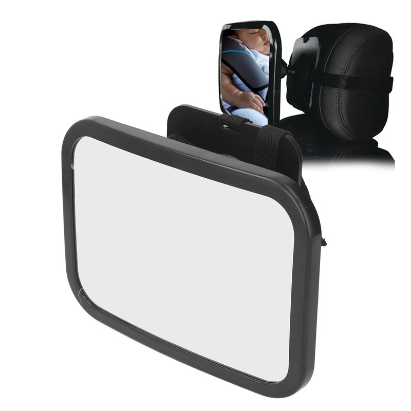 Automotive Interior Baby Mirror Free Rotation Adjust Strap Car Interior