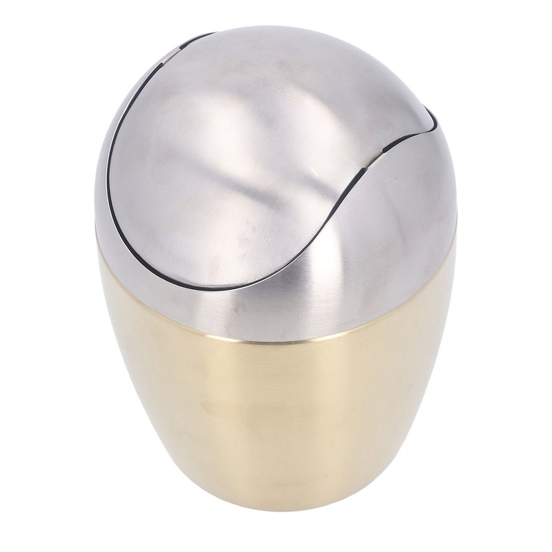 Desktop Small Trash Can Multipurpose 304 Stainless Steel Mini Trash