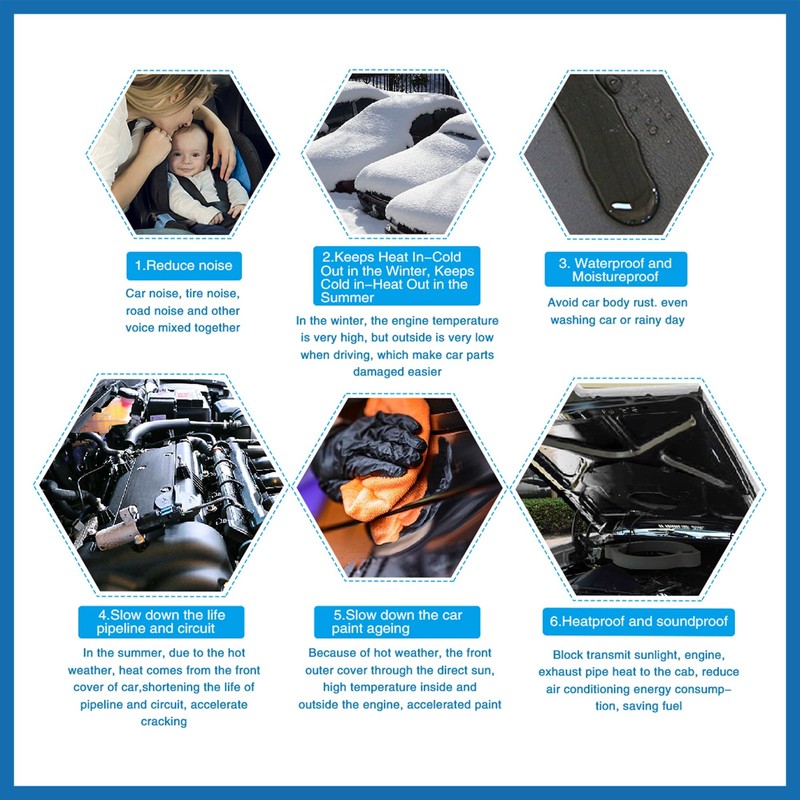 A ABSOPRO 197mil 6.46sqft Car Cell 5mm Sound Proofing Insulation