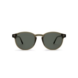 Kapten & Son Marais Sunglasses Unisex Stylish Sunglasses with Elegant Frame Made of High-Quality Acetate Reliable Sun and UV Protection Frame Width: 138 mm, Transparent olive green