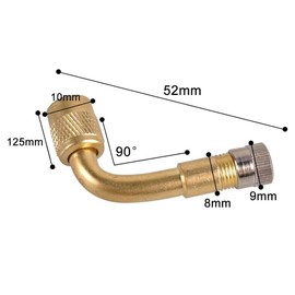 バイク 空気入れ アダプター 90° 90度 エクステンション L型 Lワード エアバルブ 原付バイク用 1個 車両/小径ホイール/自動車/バイクに適用金属延長ロッド