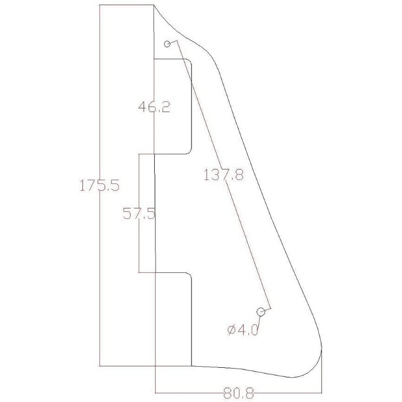 Dopro Epiphone Les Paul 3 Ply Pickguard with Black Mount