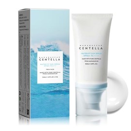 Centella Sunscreen SPF 50, Hydrating Centella Serum Suncream with Broad Spectrum UV Protection, Refreshing Water-Fit Face Moisturiser SPF 50 Pa++++, Soothing Skincare Sun Serum 50ml