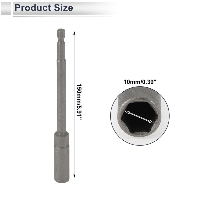 RATCHROLL 1pcs Impact Socket 150mm Hardware Tool 6 Point 10mm