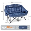 Padded Double Camping Chair High Back 2 Person Camping Chair