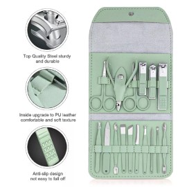 TIKA 16-Piece Stainless Steel Manicure Kit – Nail Clippers & Ingrown Toenail Clipper