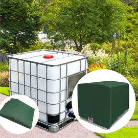 Timisea IBC Tote cover, Water Tank Protective Cover IBC Tote for 275 Gallon Tarpaulin Protective Hood for Tank Container Water (Green)
