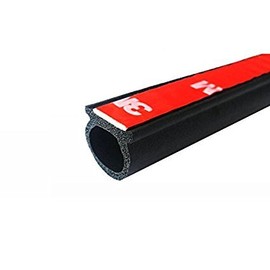Weather Stripping D Shape, Fits Gap 0.3-0.44 inch (7-12mm), Length 20 Feet (6.10 Meter)