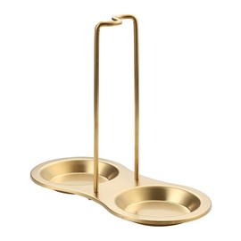 Stainless Steel Spoon Rest, Spatula Ladle Holder, Utensil Spoon Rest Holder, Brushed Finish, Dishwasher Safe (Gold 1PC)