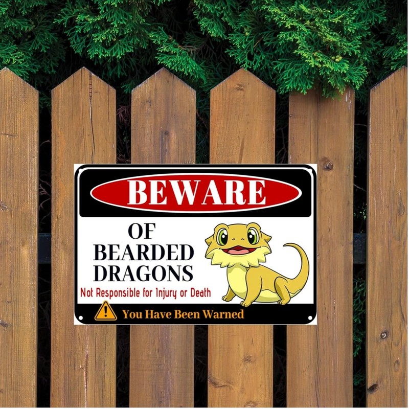 Beware Of Bearded Dragons Sign For Bearded Dragon Tank Cage