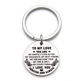 Valentines Day Gifts for Wife Girlfriend Husband, Boyfriend BF Hubby Gift Key Chain for Birthday Anniversary, To My Love Keychain Fiancee Fiance Gifts for Him Her