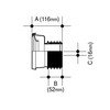 OSMA WC204 Easy-Fit Pan Connector Offset 4" (Standard Four Inch