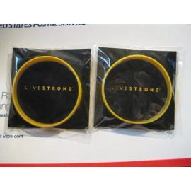2 XXL LIVESTRONG Yellow Bracelet BAND Wristband LAF - FREE USA DELIVERY