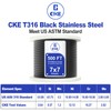 CKE 500FT 1/8" Black Stainless Steel Cable, T316 Stainless Steel