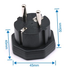 US/JP/CA Stecker auf EU/DE/FR/IT/ES Adapterstecker, US/CA/JP Stecker für elektronische Geräte für 2-polige EU-Buchse/Deutschland-Buchse (3 Stück Schwarz)