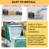 SNUTUYA PVC Garden Hose Bulkhead Fitting With Plug, 1/2" Female