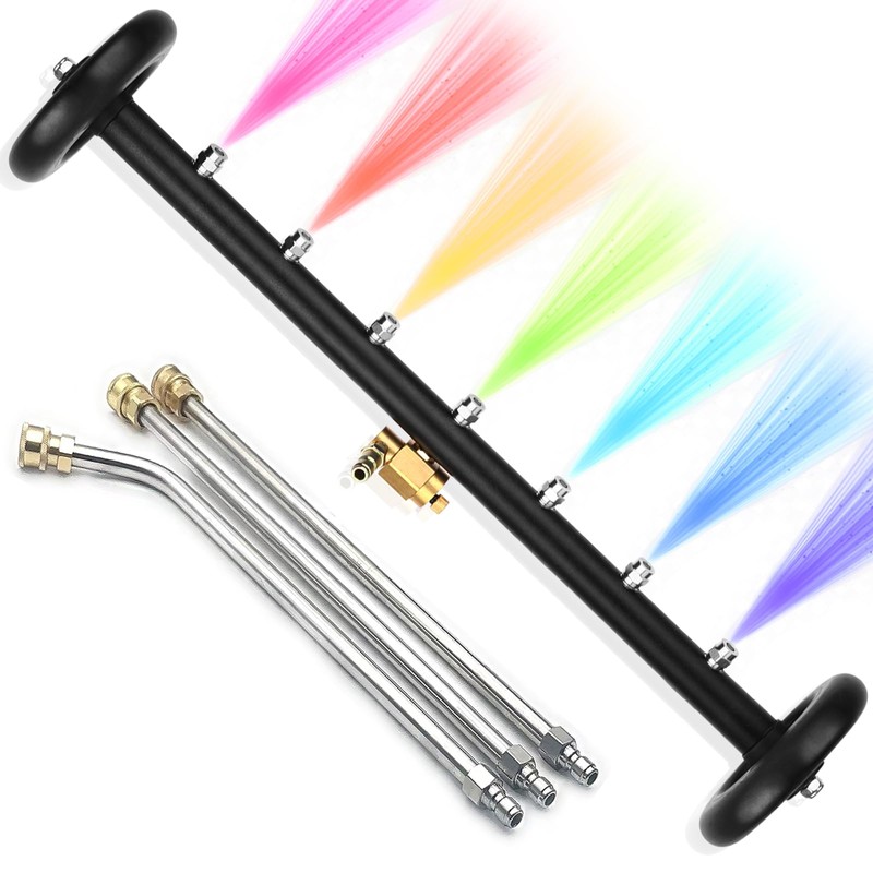 QCHENYI 2-in-1 24" Dual-Function Undercarriage Pressure Washer Cleaner, Surface Cleaner