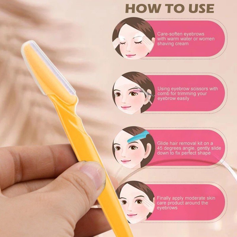 Soft 'N Style Ladies Eyebrow Grooming Razors Shaver Set Pack