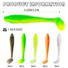 FREE FISHER 40 Pcs Soft Fishing Lures Swimbaits Paddle Tail