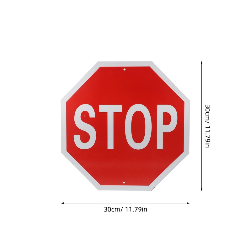 Traffic Stop Sign - Weatherproof Aluminum Octagon Warning Sign for