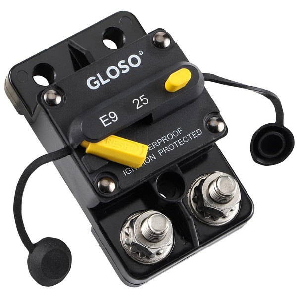 GLOSO Circuit Breaker E9C 25A Waterproof Auto Rese Breaker For