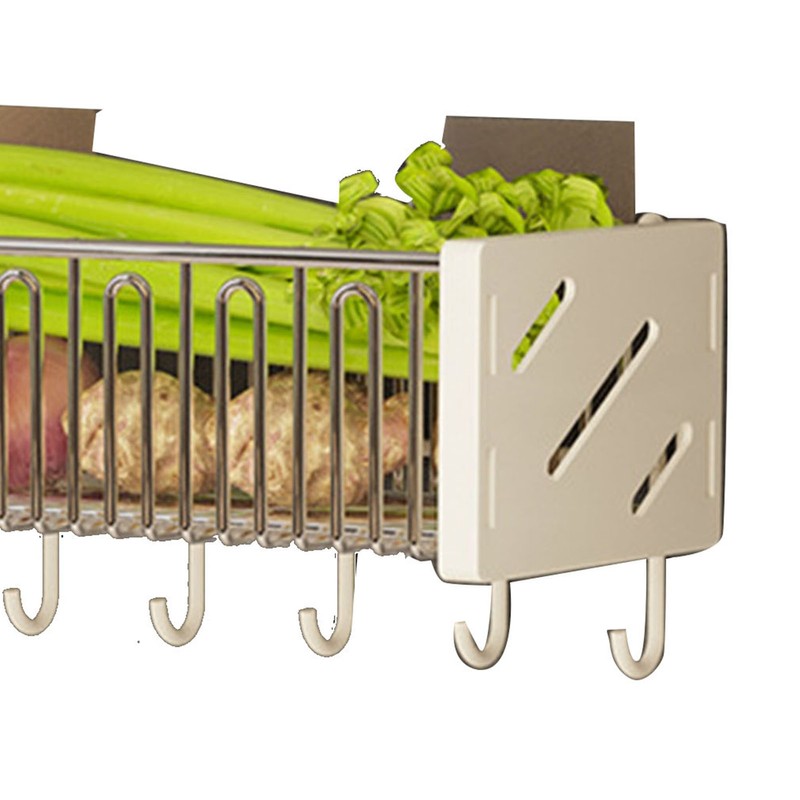 Kitchen Wall Mounted Shelf Multifunctional Hanging Drainage Organizer Basket for