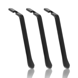 CZ Store Fahrrad-Reifenheber | 3er-Set Fahrrad-Montiereisen mit Hakenende, solides Edelstahl-Werkzeug - Reparatur- & Wartungszubehör für BMX, MTB - Schwarz