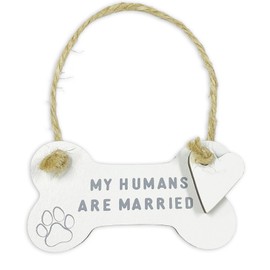 Bridal Shower Gifts Wooden Engagement Party Decorations My Humans are Married Dog Bone Engagement Announcement Sign