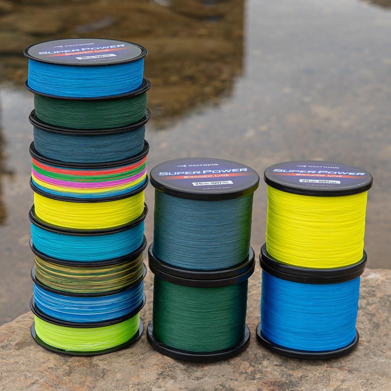 KastKing Superpower Braided Fishing Line,Low-Vis Gray,80 LB,(8 Strands),547 Yds