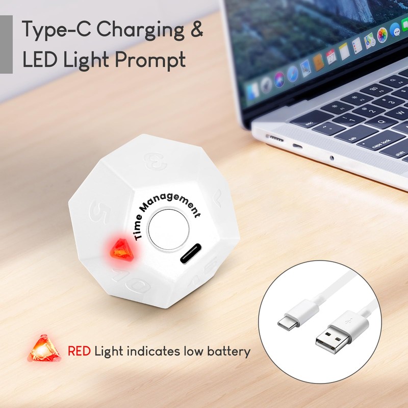 Pomodoro Timer, 11 Preset Time Productivity Timer, Ring/Vibrate Mode Productivity