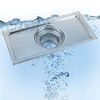 Rectangular Shower Drain 20 x 10 cm Rectangular Stainless Steel