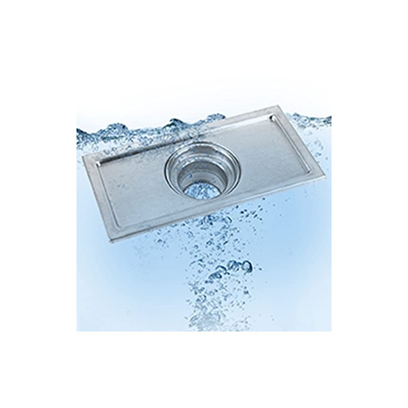 Rectangular Shower Drain 20 x 10 cm Rectangular Stainless Steel