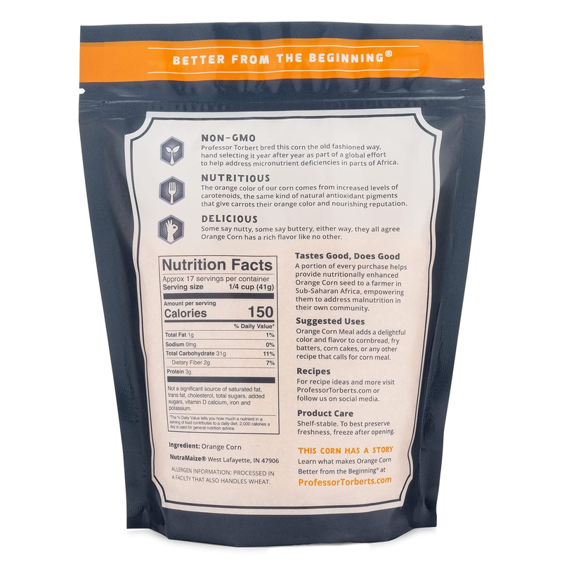 Professor Torbert's Orange Corn Meal (24 oz Bag)
