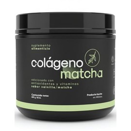 Colageno Hidrolizado Con Acido Hialuronico Y Magnesio En Polvo Para Cabello, Uñas, Articulaciones y Piel | Matcha, Omega-3 y Vitamina C para máxima ab