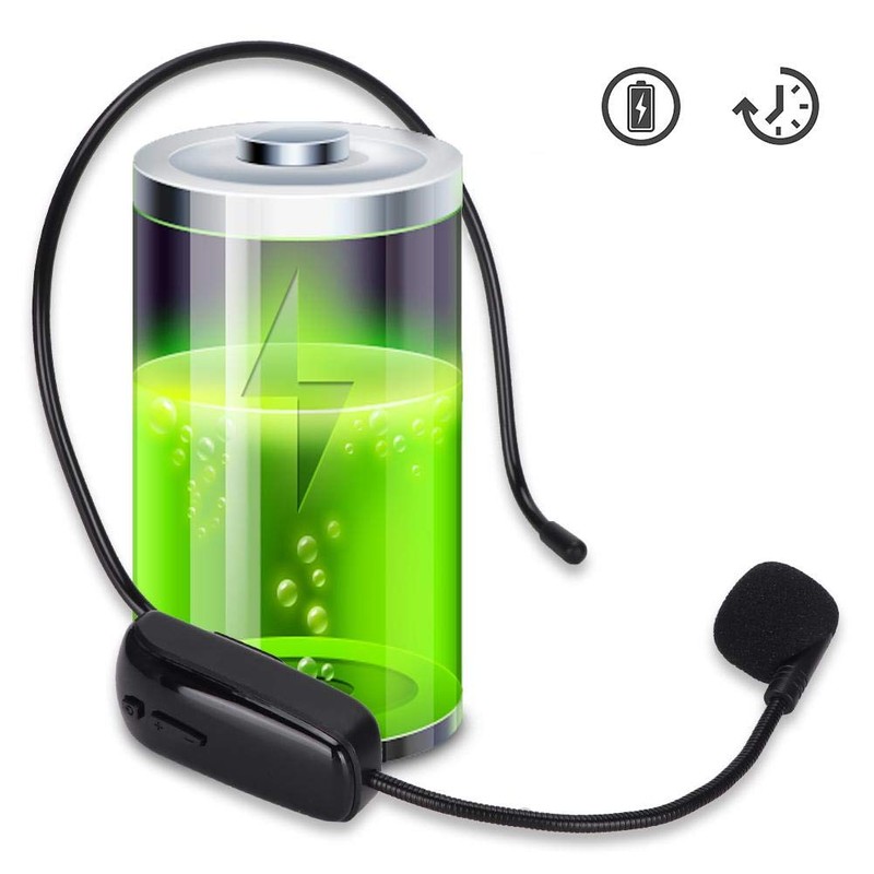 Pomya Auriculares con micrófono inalámbrico Bluetooth, UHF Micrófonos inalámbricos con