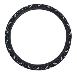 Buyidec Wolf Star Moon Steering Wheel Covers Anti-Slip Elasticity Car Accessories Steering Wheel Protector Universal 15 Inch for Cars SUV Vehicle Truck