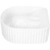 Zerodeko Cuenco para Manicura Acrílico Blanco, Recipiente para Remojar Uñas,