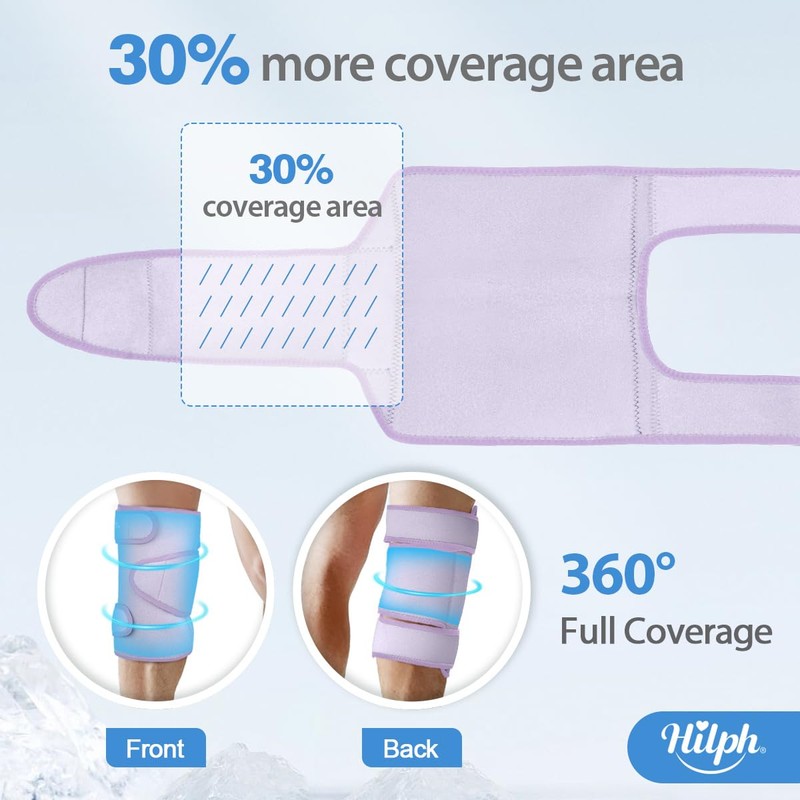 Hilph Knee Ice Pack Wrap, Reusable Ice Pack for Knee